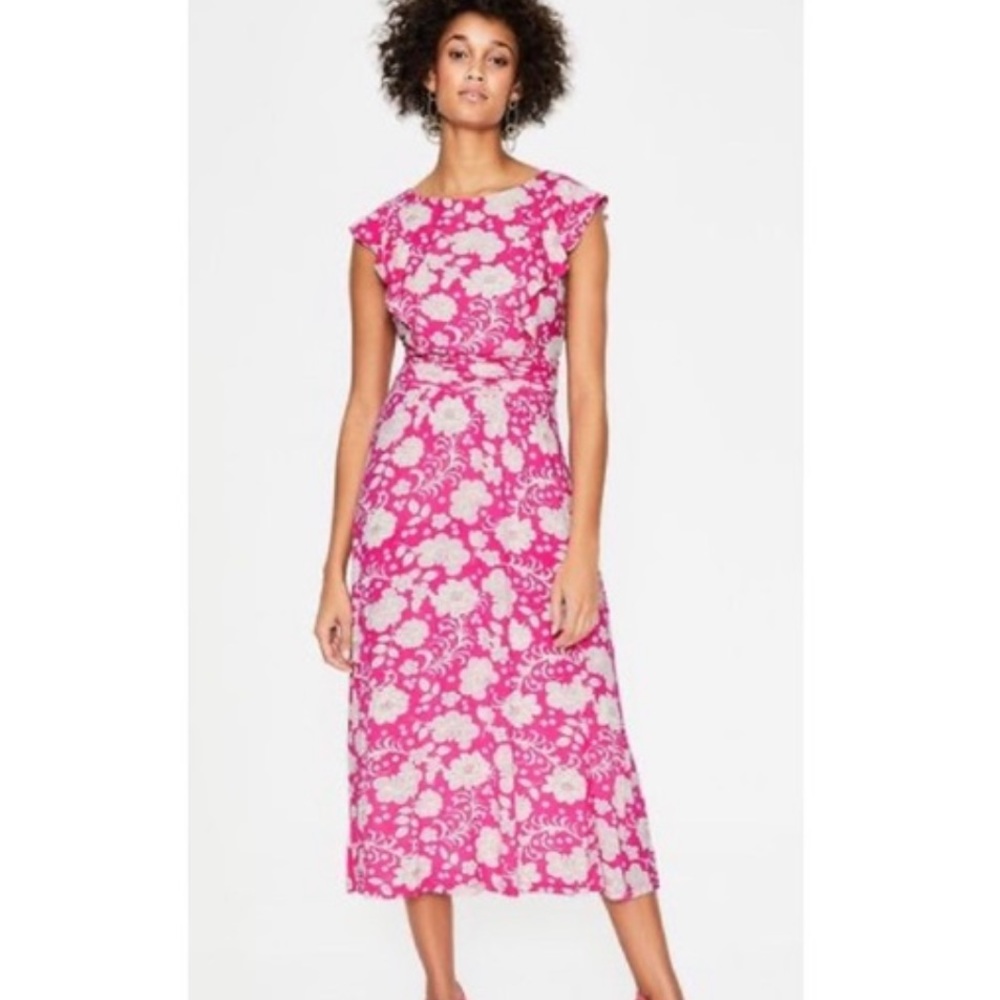 Boden Floral Weekender Pink Dress